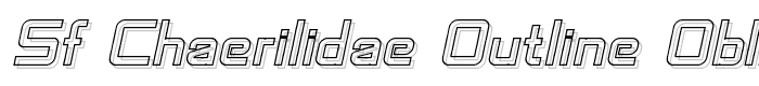SF Chaerilidae Outline Oblique font